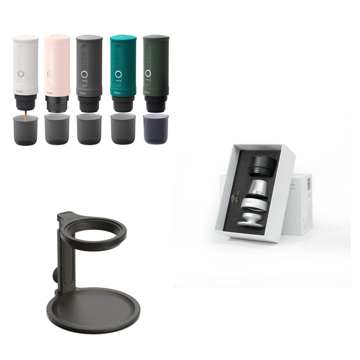 【組合優惠】【OutIn】Nano Espresso 無線便攜濃縮咖啡機+OutIn濃縮咖啡配件套裝