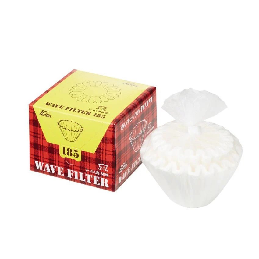 KALITA|KWF-185 Wave Coffee Filter Paper Cake Filter Paper (50 pcs/box, for 2-4 cups)