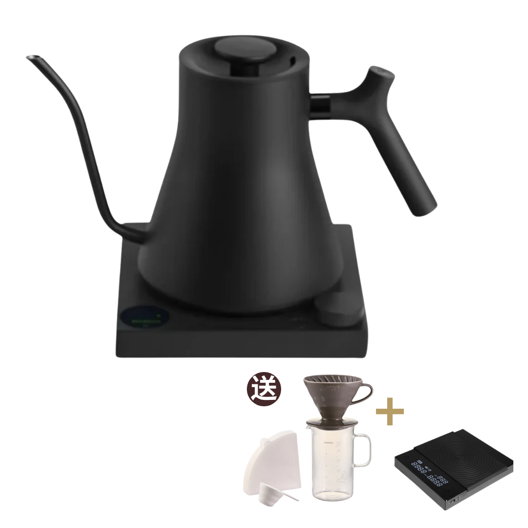 【送泰摩Basic 2磅+Hario陶瓷咖啡濾杯壺組】FELLOW 最新款 Stagg EKG PRO 智能電子溫控手沖壺 / 咖啡手沖壺/鵝頸壺 (600ml)【香港行貨|2年保養】
