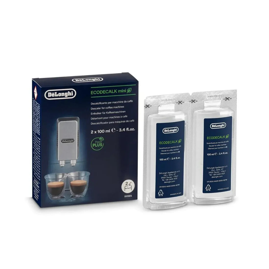【De'Longhi】EcoDecalk Mini DLSC200 咖啡機清潔液 / 天然除鈣劑 100ml x 2支裝