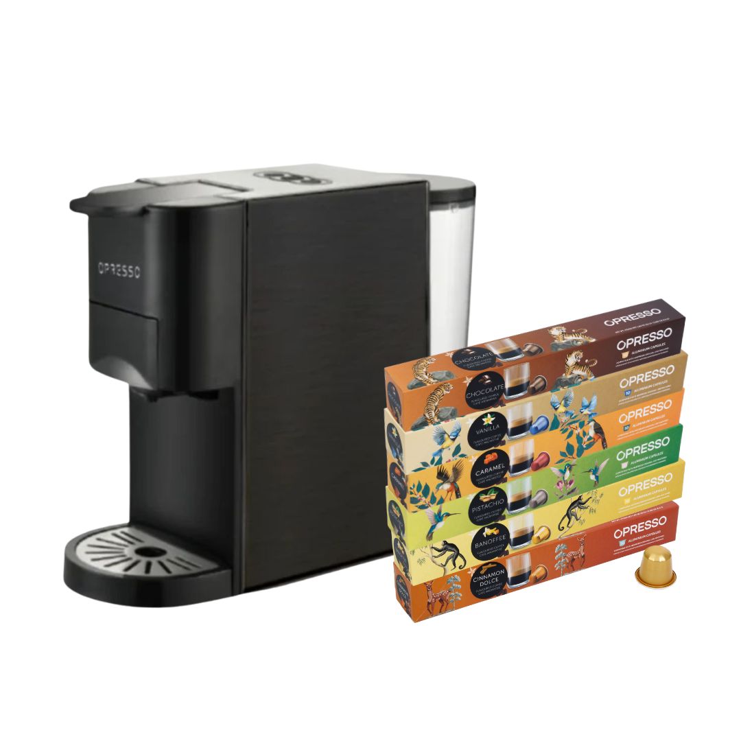 【限定】Royale 多功能咖啡機 黑/銀色 ( 兼容Nespresso | Dolce Gusto | 咖啡粉)【1年保養】 連 6盒 Nespresso適用 咖啡粉囊