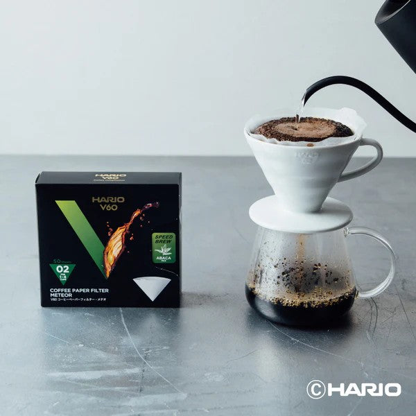 【HARIO】V60 Meteor Dripper Paper (50pcs) | High-speed filter paper made in Japan (01/02)