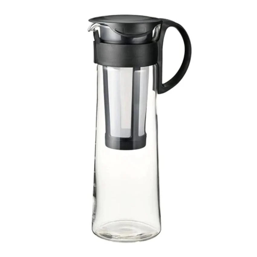 【Hario】日本製玻璃冷泡咖啡壺 (有手柄款) 大容量1000ml 黑色 (MCPN-14-B)