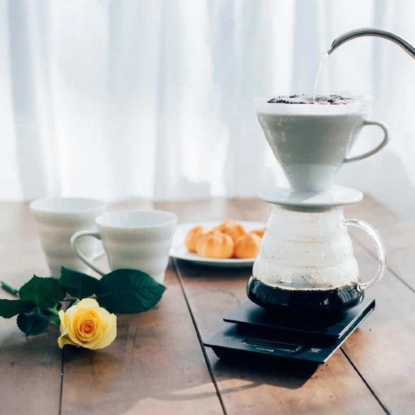 HARIO | V60 01 陶瓷手沖咖啡濾杯 白色 VDCR-01-W【1-2杯用】