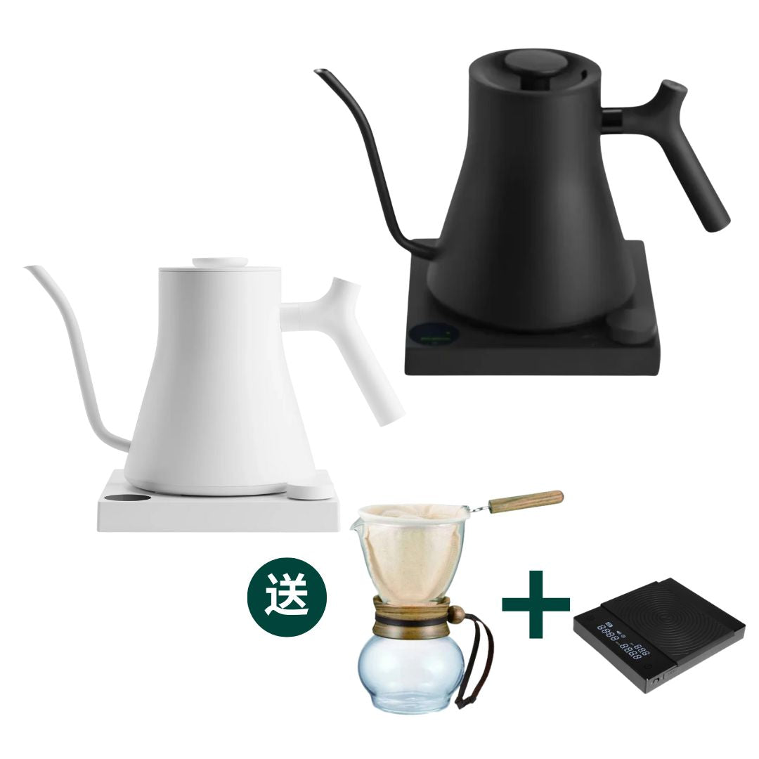 【送泰摩Basic 2磅+Hario法蘭絨濾布 壺組】FELLOW 最新款 Stagg EKG PRO 智能電子溫控手沖壺 / 咖啡手沖壺/鵝頸壺 (600ml)【香港行貨|2年保養】