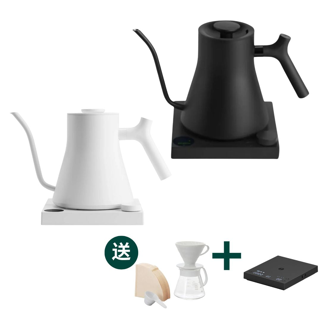 【送泰摩Basic 3磅+Hario陶瓷濾杯 壺組】FELLOW 最新款 Stagg EKG PRO 智能電子溫控手沖壺 / 咖啡手沖壺/鵝頸壺 (600ml)【香港行貨|2年保養】