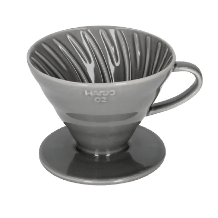 【HARIO】V60 graphite gray coffee measuring cup set (ceramic filter cup + coffee pot + filter paper + measuring spoon / BVD-3012-GR) (for 1-4 cups)
