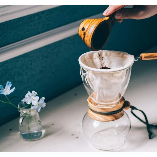 【HARIO】 Flannel filter cloth hand brewed coffee set/glass pot DPW-1 (for 1-2 cups)