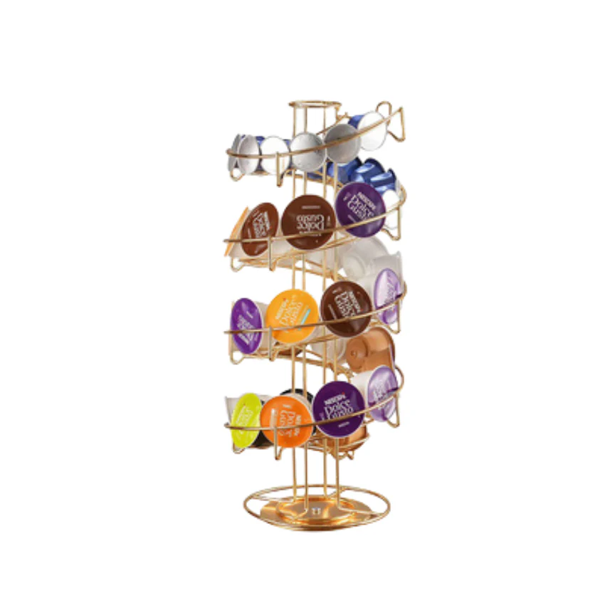 OTL Mall | Coffee Capsule Rotating Storage Rack - Gold