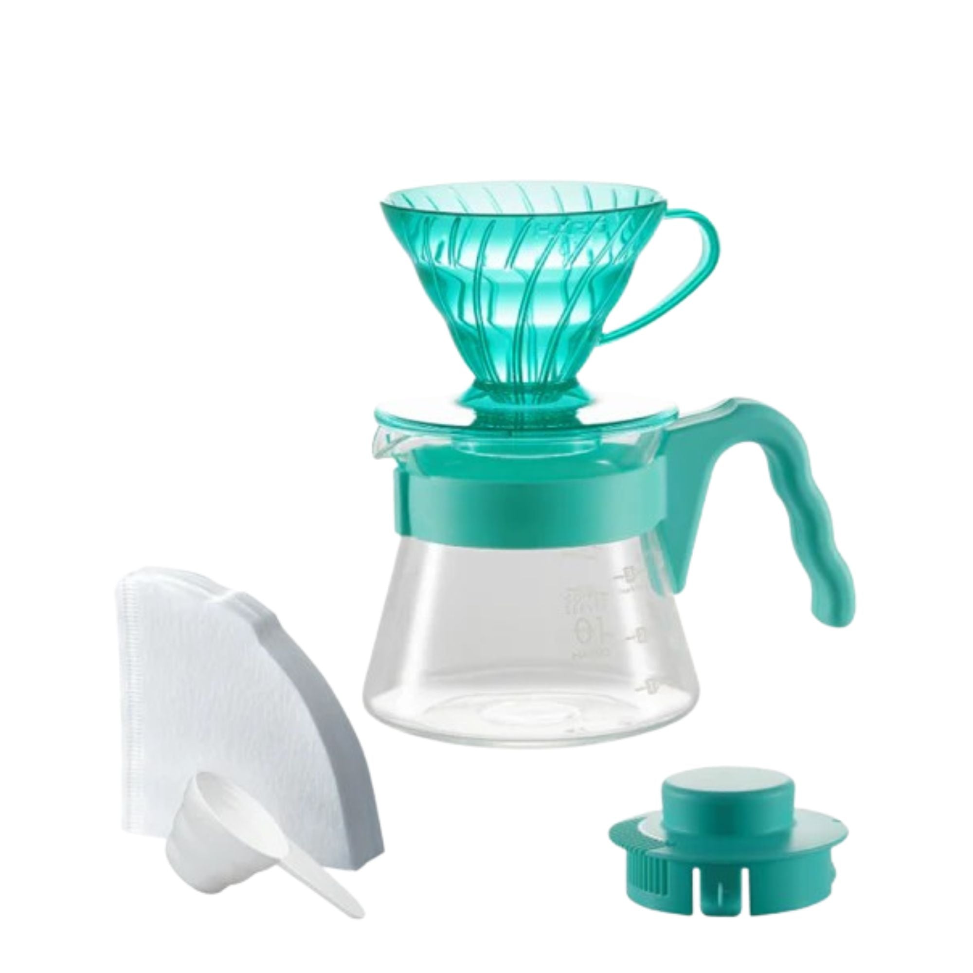 【HARIO】V60 20週年紀念 限量色彩手沖咖啡套裝 Color Brew Set (5色可選) 附40張濾紙 01膠濾杯組合 VCSD-01-20CP