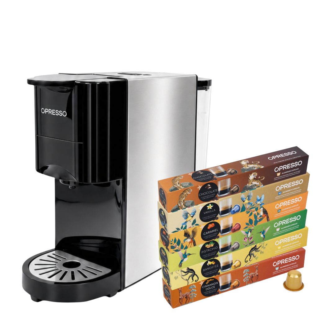 【限定】Royale 多功能咖啡機 黑/銀色 ( 兼容Nespresso | Dolce Gusto | 咖啡粉)【1年保養】 連 6盒 Nespresso適用 咖啡粉囊