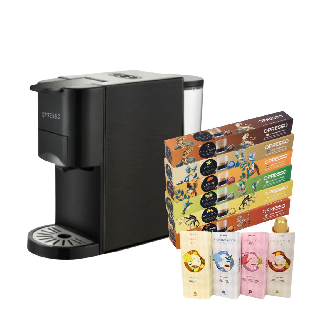 【限定】Royale 多功能咖啡機 黑/銀色 ( 兼容Nespresso | Dolce Gusto | 咖啡粉)【1年保養】連 6盒咖啡粉囊+4盒茶膠囊