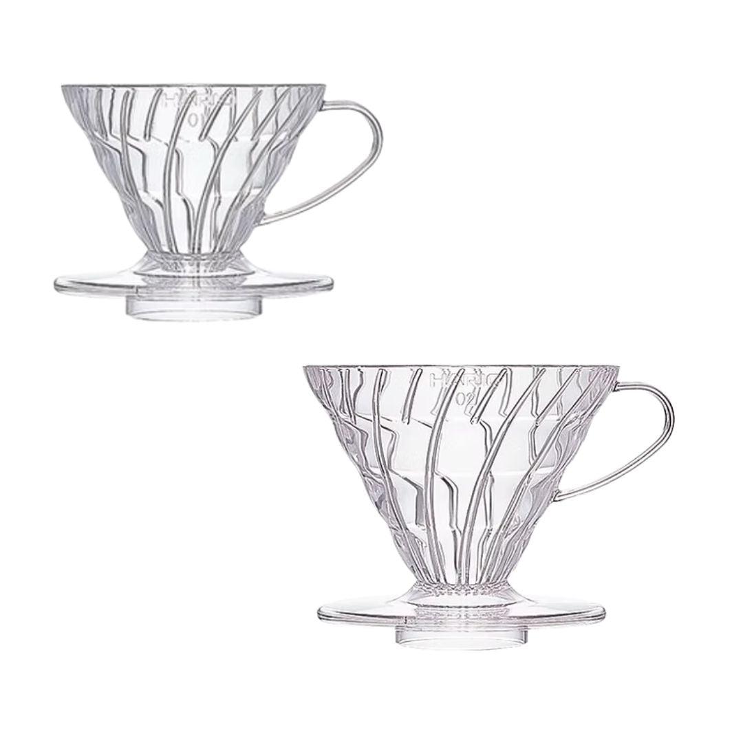 【HARIO】V60 透明樹脂手沖咖啡濾杯 (1-2杯/2-4杯) VDR-01-T / VDR-02-T