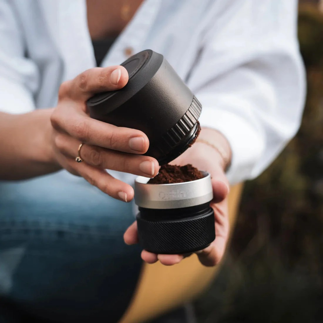 OUTIN Fino 便攜式電動咖啡研磨機|28段研磨|適用多種沖煮方法