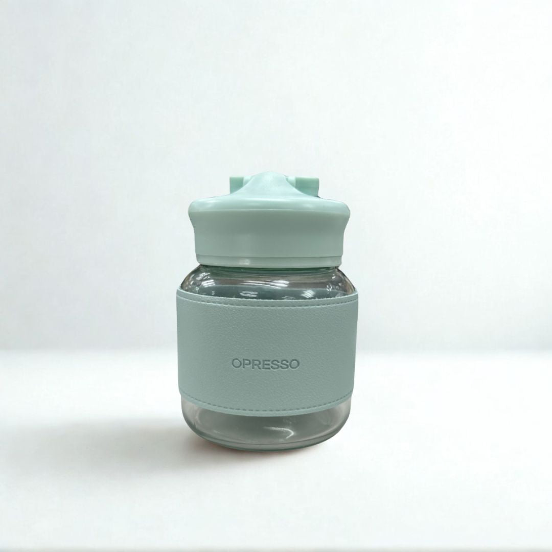 Mini portable glass with sleeve 300ml