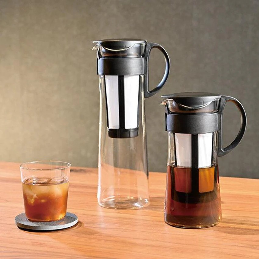 【Hario】日本製玻璃冷泡咖啡壺 (有手柄款) 大容量1000ml 黑色 (MCPN-14-B)