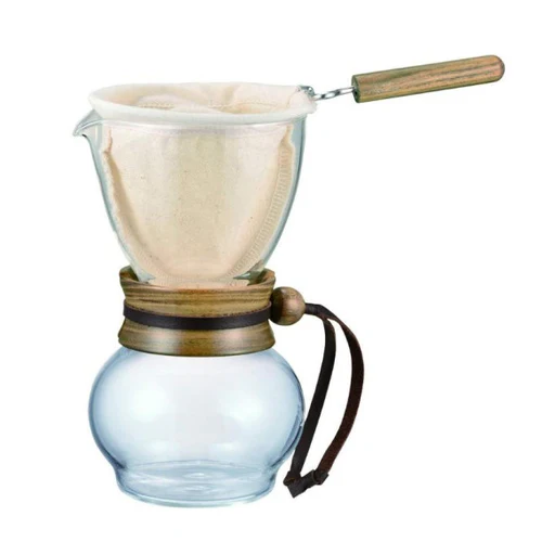 【HARIO】 法蘭絨濾布手沖咖啡組/玻璃壺DPW-1(1-2杯用))