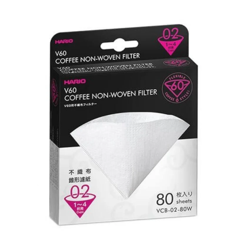 【HARIO】V60 02 不織布錐形濾紙/濾布 80張 (VCB-02-80W) 台灣限定版