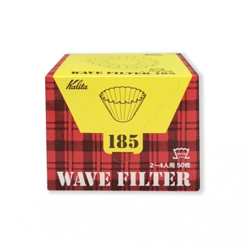 KALITA|KWF-185 Wave Coffee Filter Paper Cake Filter Paper (50 pcs/box, for 2-4 cups)