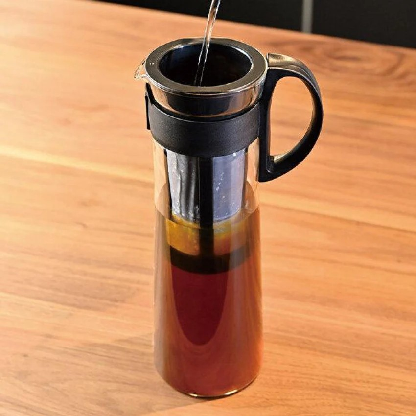 【Hario】日本製玻璃冷泡咖啡壺 (有手柄款) 大容量1000ml 黑色 (MCPN-14-B)