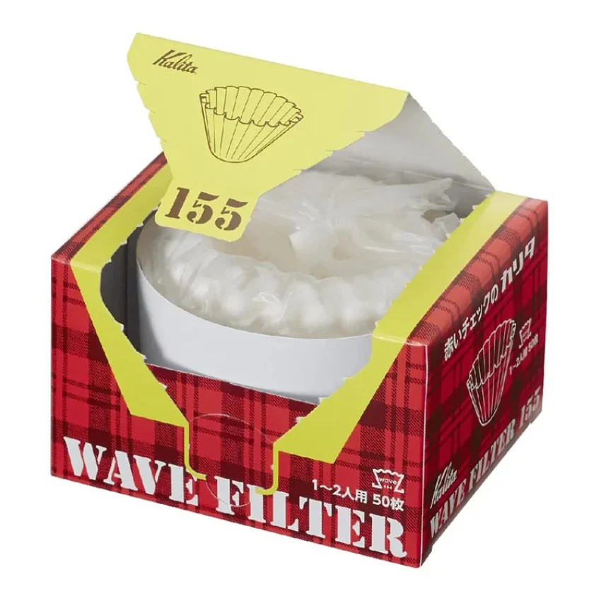 KALITA|KWF-155 Wave Filter Coffee Filters/Cake Filters (50 pcs/box, for 1-2 cups)
