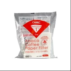 CAFEC|日本三洋 ABACA麻纖維 01 錐形濾紙 100入 (白) AC1-100W【平行進口】