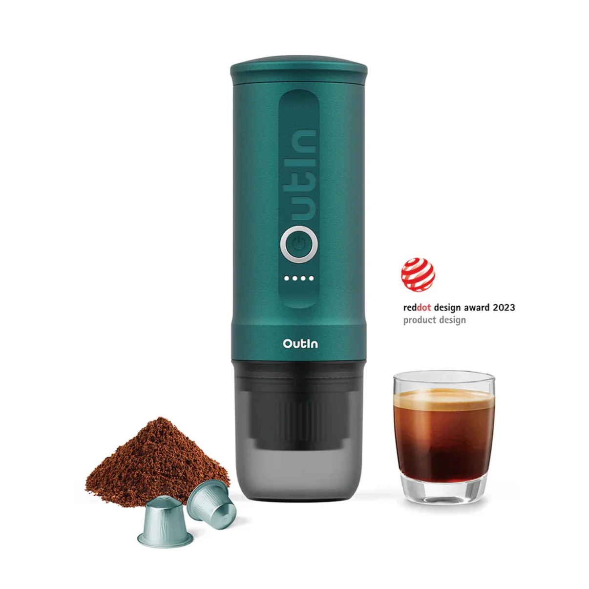 OutIn Nano Espresso Wireless Portable Espresso Machine with 20 Bar High Pressure, Automatic Cold Water Heating and Extraction
