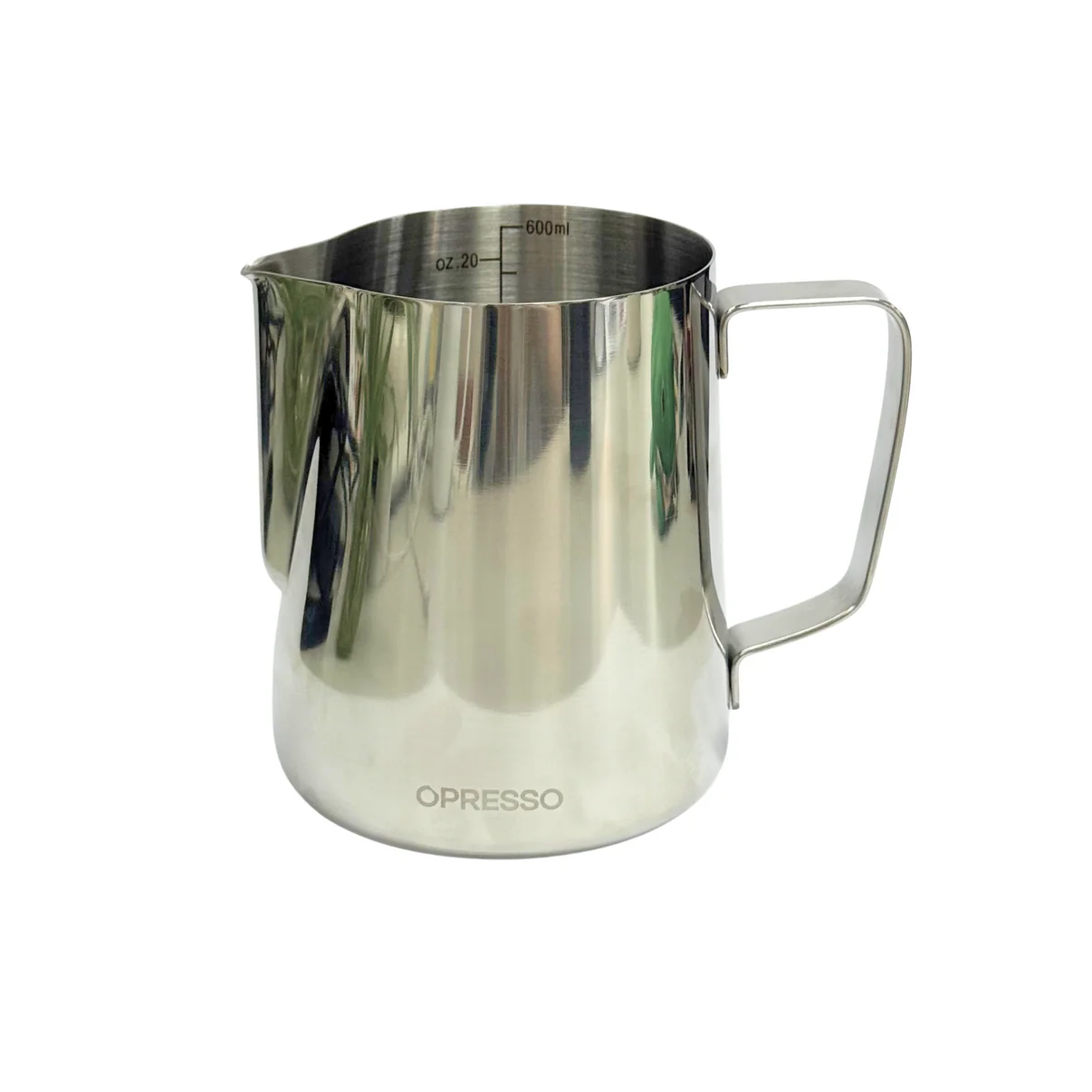 Coffee Latte Art Cup (600ml) - Stainless Steel/Off-White/Black