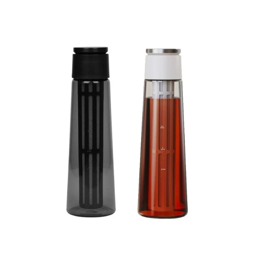 【TIMEMORE 泰摩】 冰錐冷泡壺 玻璃冷泡咖啡瓶 600ml (黑色/白色)*新舊包裝隨機發貨*【附送漏斗及清潔刷】