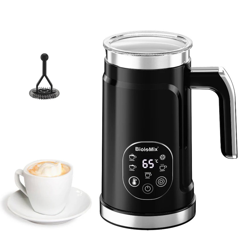 【Biolomix】 全自動電子觸屏5-in-1 電動奶泡機 - 黑/白色【6個月保養】Milk Forther 熱奶器
