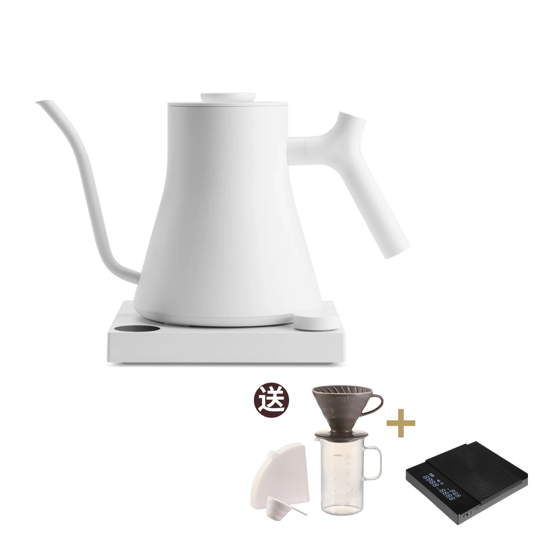 【送泰摩Basic 2磅＋Hario陶瓷咖啡濾杯壺組】FELLOW 最新款 Stagg EKG PRO 智能電子溫控手沖壺 / 咖啡手沖壺/鵝頸壺 (600ml)【香港行貨｜2年保養】
