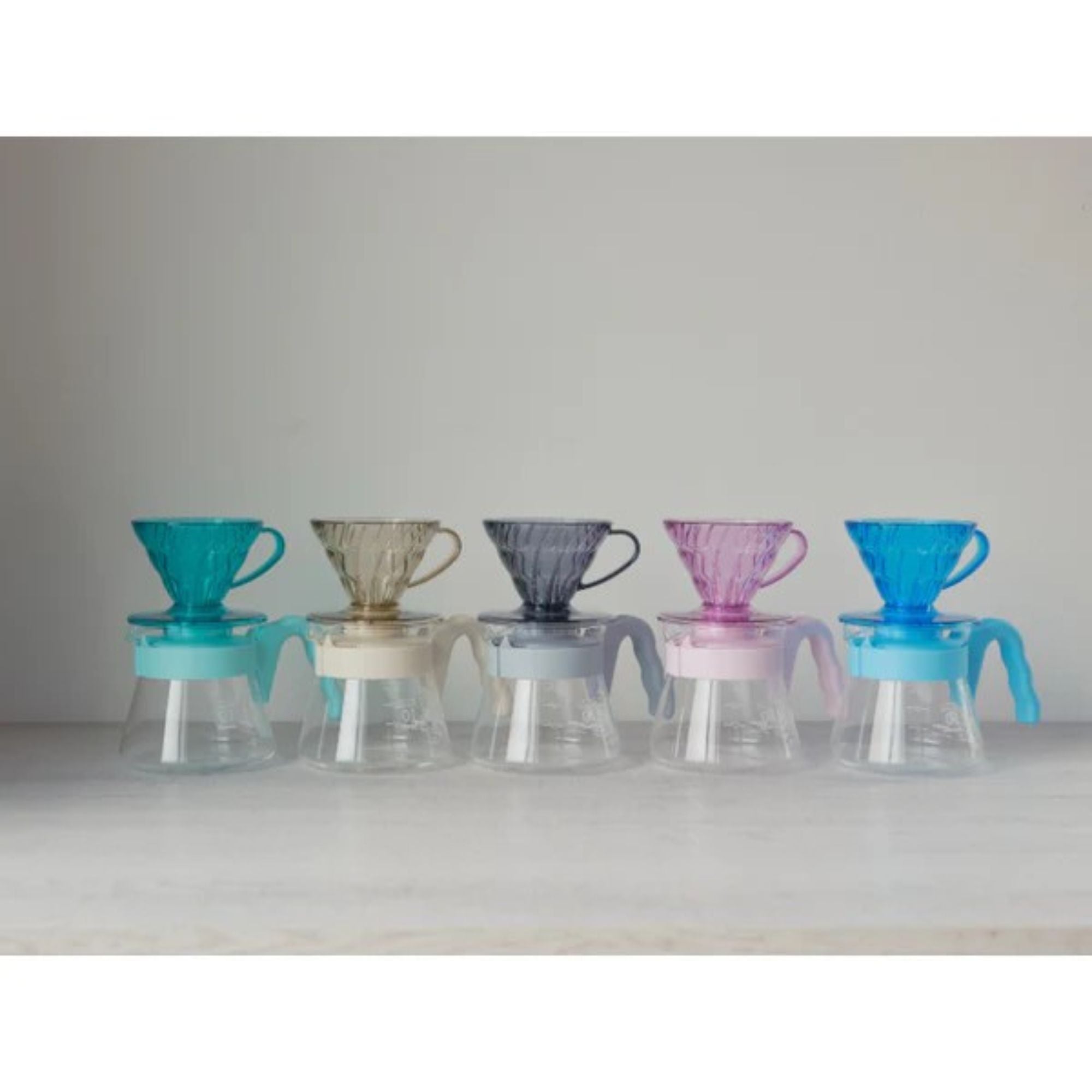 【HARIO】V60 20週年紀念 限量色彩手沖咖啡套裝 Color Brew Set (5色可選) 附40張濾紙 01膠濾杯組合 VCSD-01-20CP