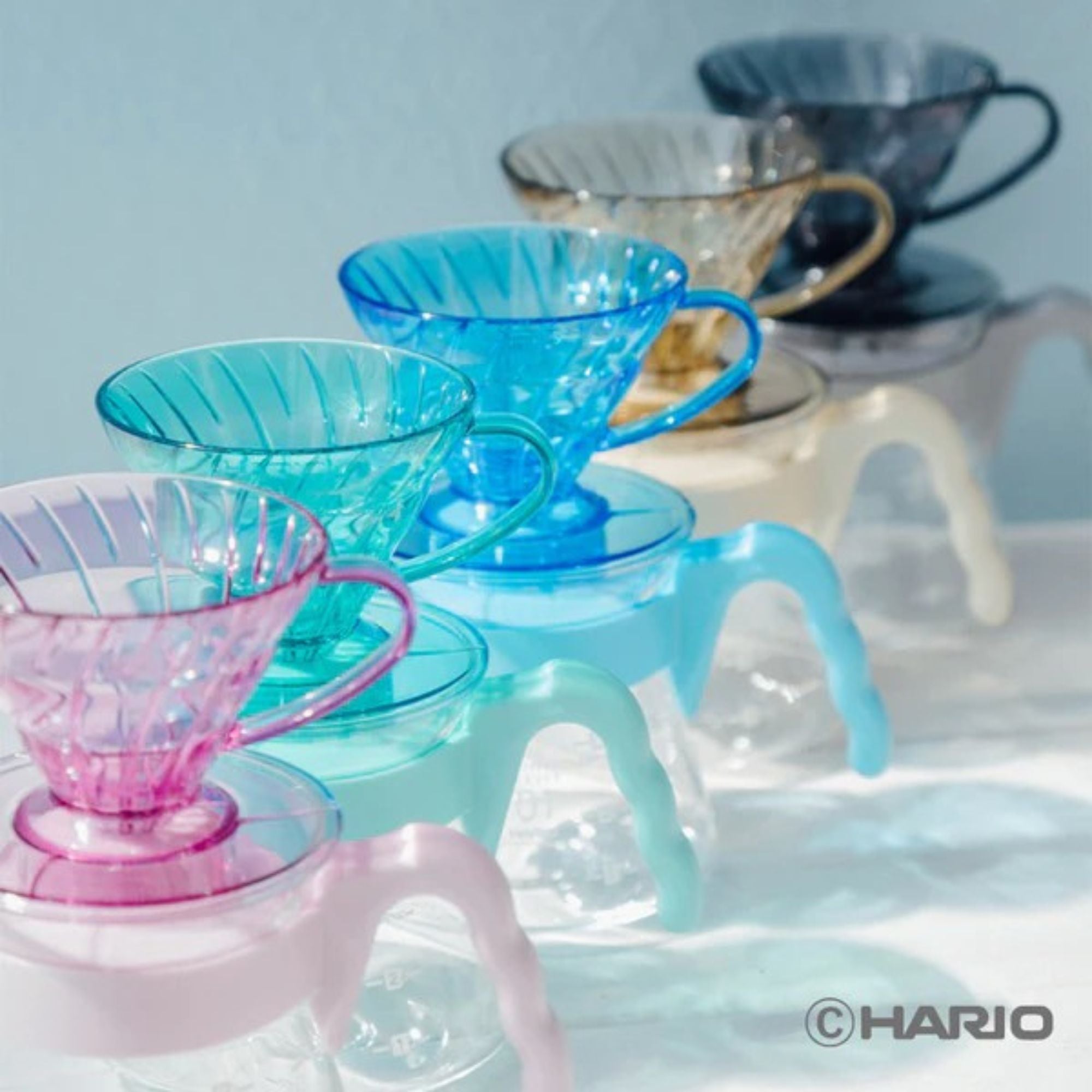 【HARIO】V60 20週年紀念 限量色彩手沖咖啡套裝 Color Brew Set (5色可選) 附40張濾紙 01膠濾杯組合 VCSD-01-20CP