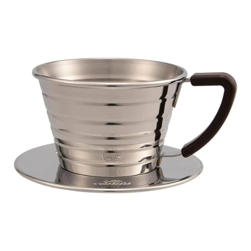 【Kalita】Wave 155 不銹鋼波浪咖啡濾杯 (1-2人用) | 平底蛋糕手沖濾杯 極高容錯率 日本製造