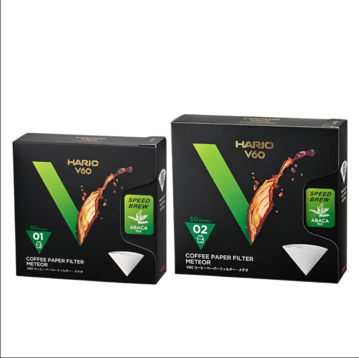 【HARIO】V60 Meteor Dripper Paper (50pcs) | High-speed filter paper made in Japan (01/02)