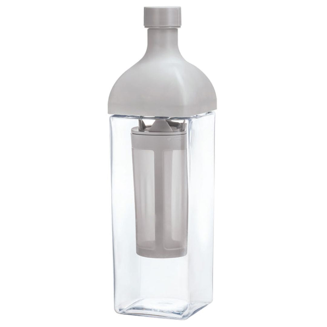 【HARIO】 角瓶冷泡咖啡瓶 1000ml (灰白色) KAC-110-PGR | 直放橫放皆可 節省空間 Cold brew bottle  可當一般冷水壺使用