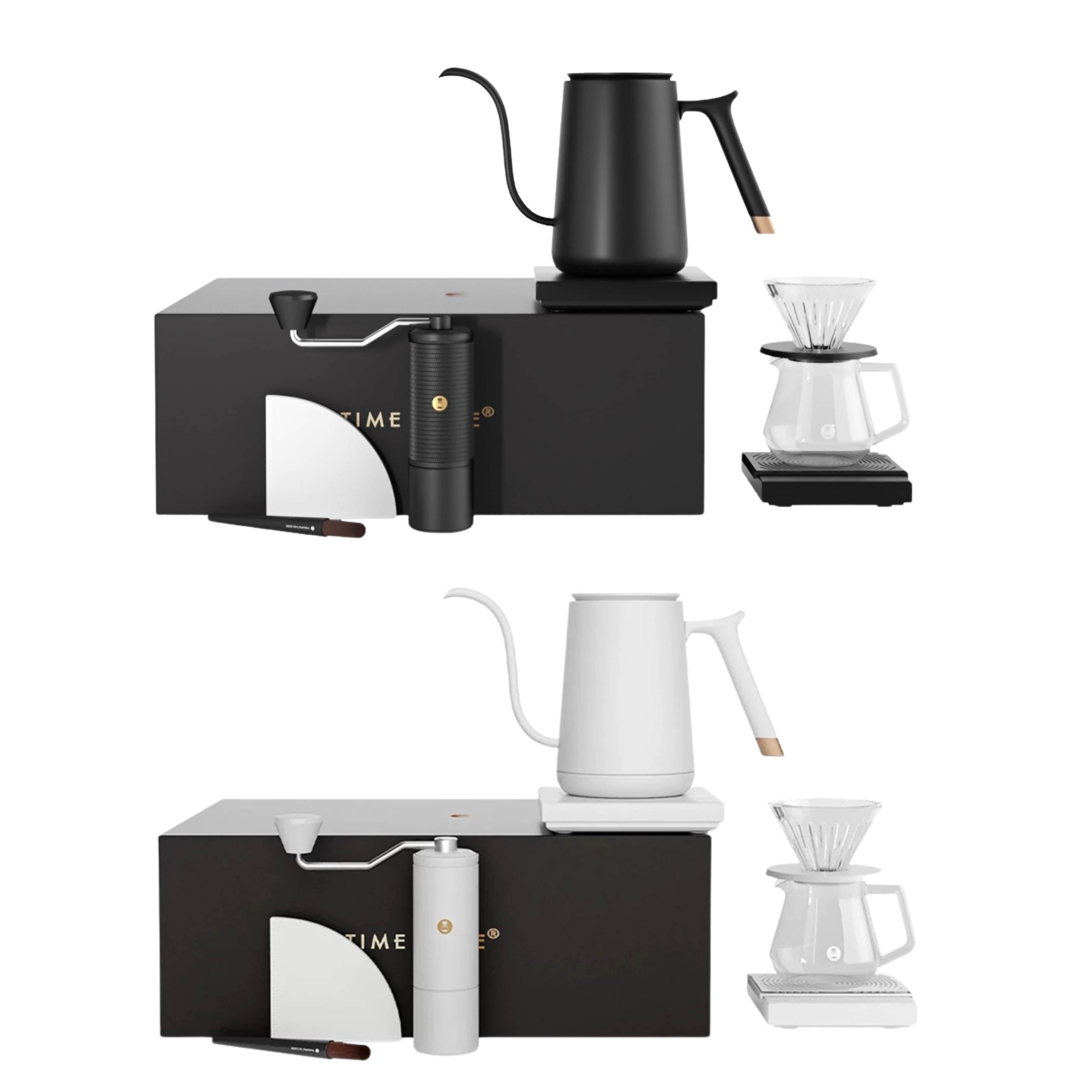 【TIMEMORE 泰摩】栗子 C5 進階咖啡套裝｜手沖咖啡入門組合 (C5磨豆機/溫控壺/電子秤)