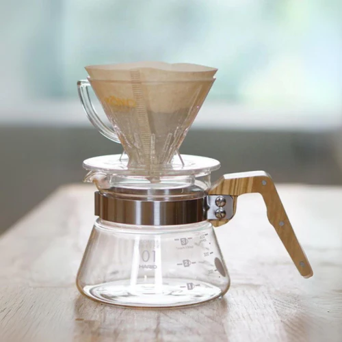 【HARIO】橄欖木系列 玻璃濾杯 V60 01  VCWN-40-OV