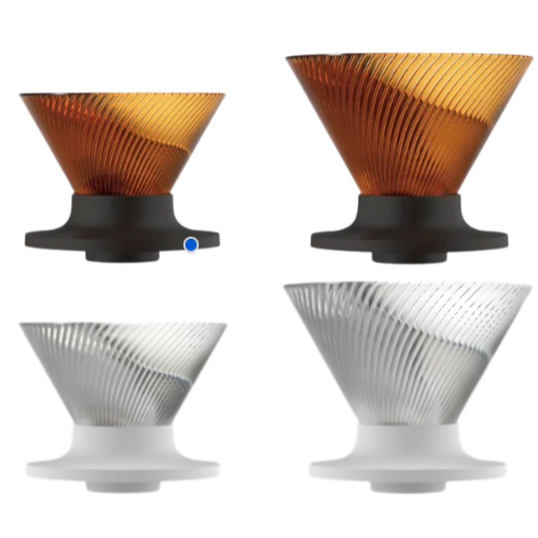 【HARIO】V60 Dripper NEO 72條肋骨濾杯 透明/琥珀款 (01/02尺寸) VDN-01 / VDN-02  高甜感 乾淨風味 勻稱萃取