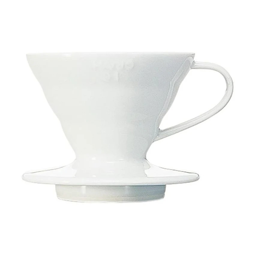 HARIO | V60 01 陶瓷手沖咖啡濾杯 白色 VDCR-01-W【1-2杯用】