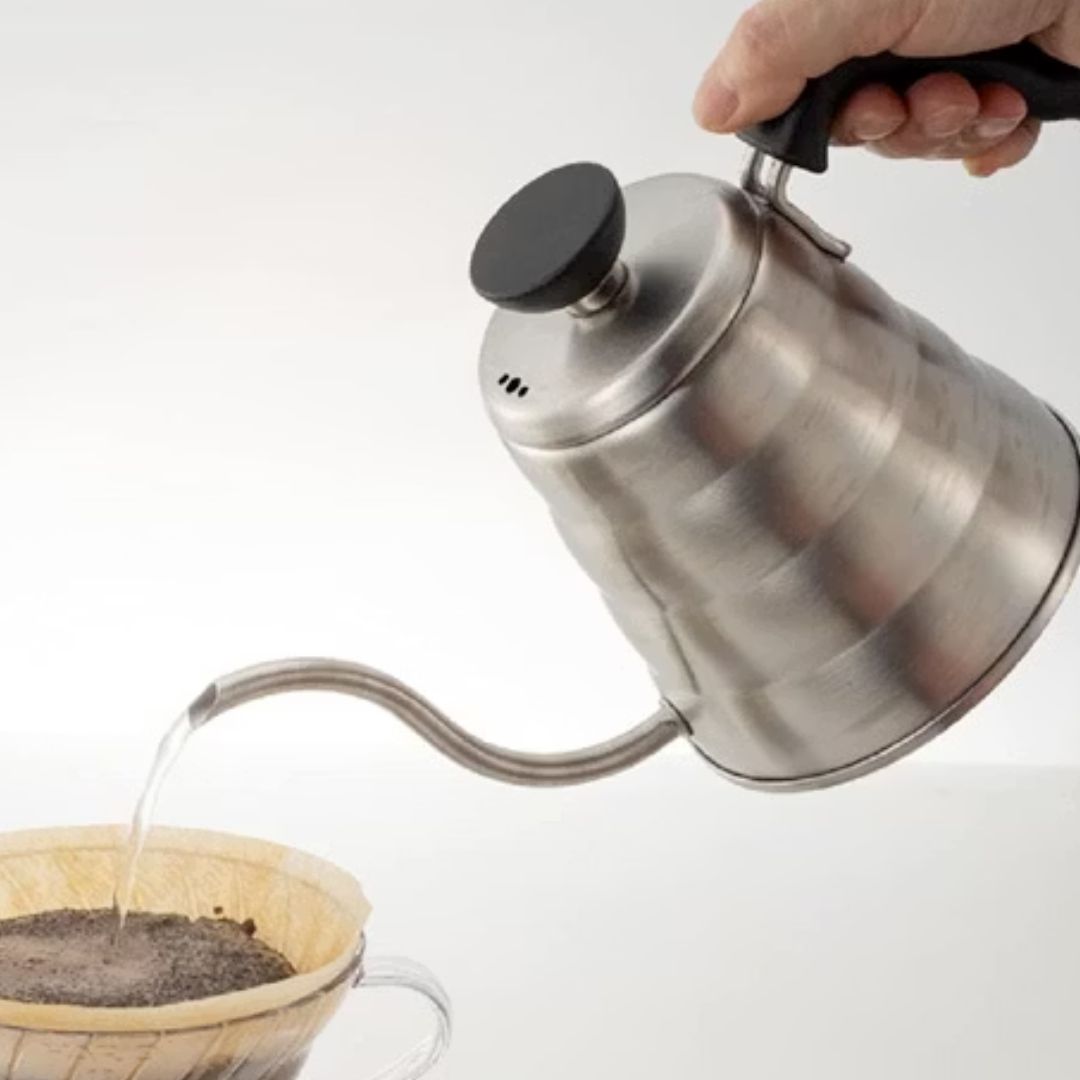 【HARIO】V60 雲朵不銹鋼細口咖啡手沖壺 Buono 500ml (VKBR-70-HSV) 精準控制水流