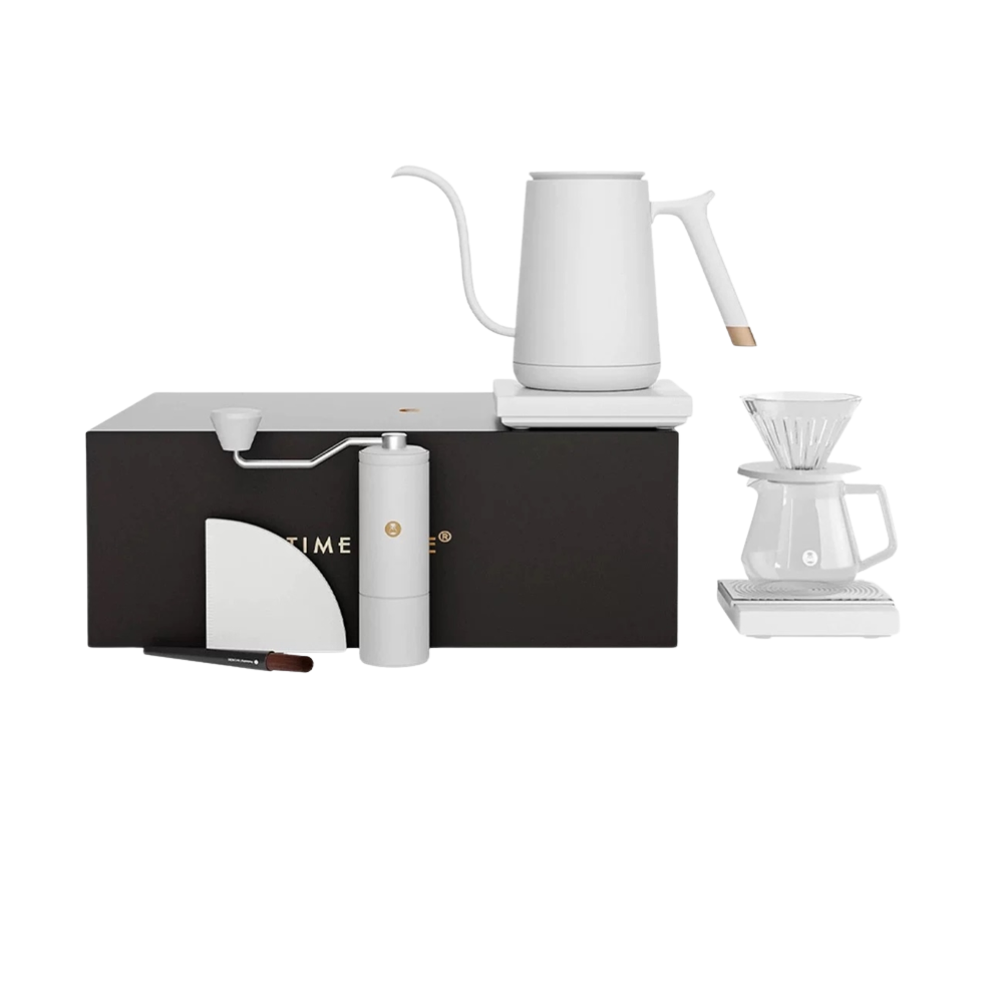 【TIMEMORE 泰摩】栗子 C5 進階咖啡套裝｜手沖咖啡入門組合 (C5磨豆機/溫控壺/電子秤)