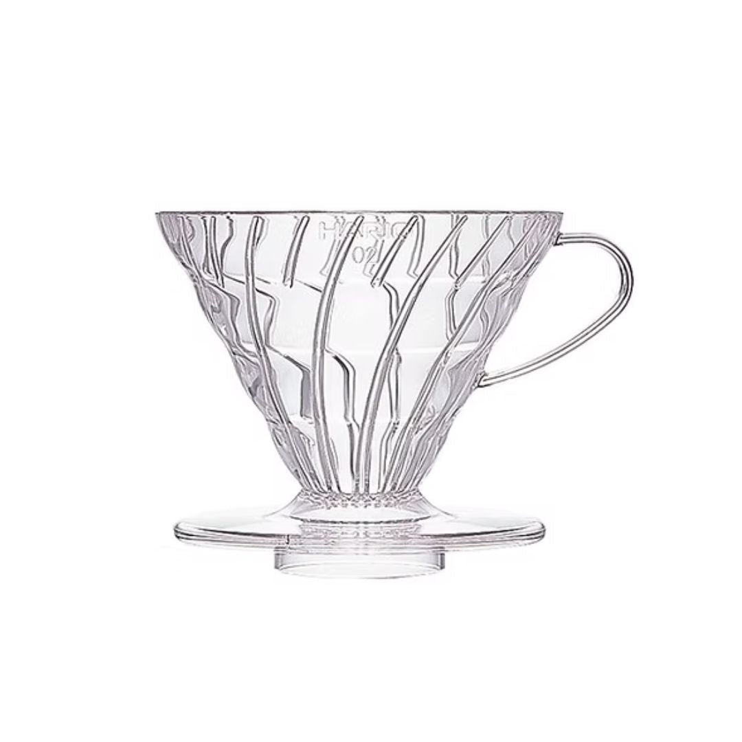 【HARIO】V60 透明樹脂手沖咖啡濾杯 (1-2杯/2-4杯) VDR-01-T / VDR-02-T
