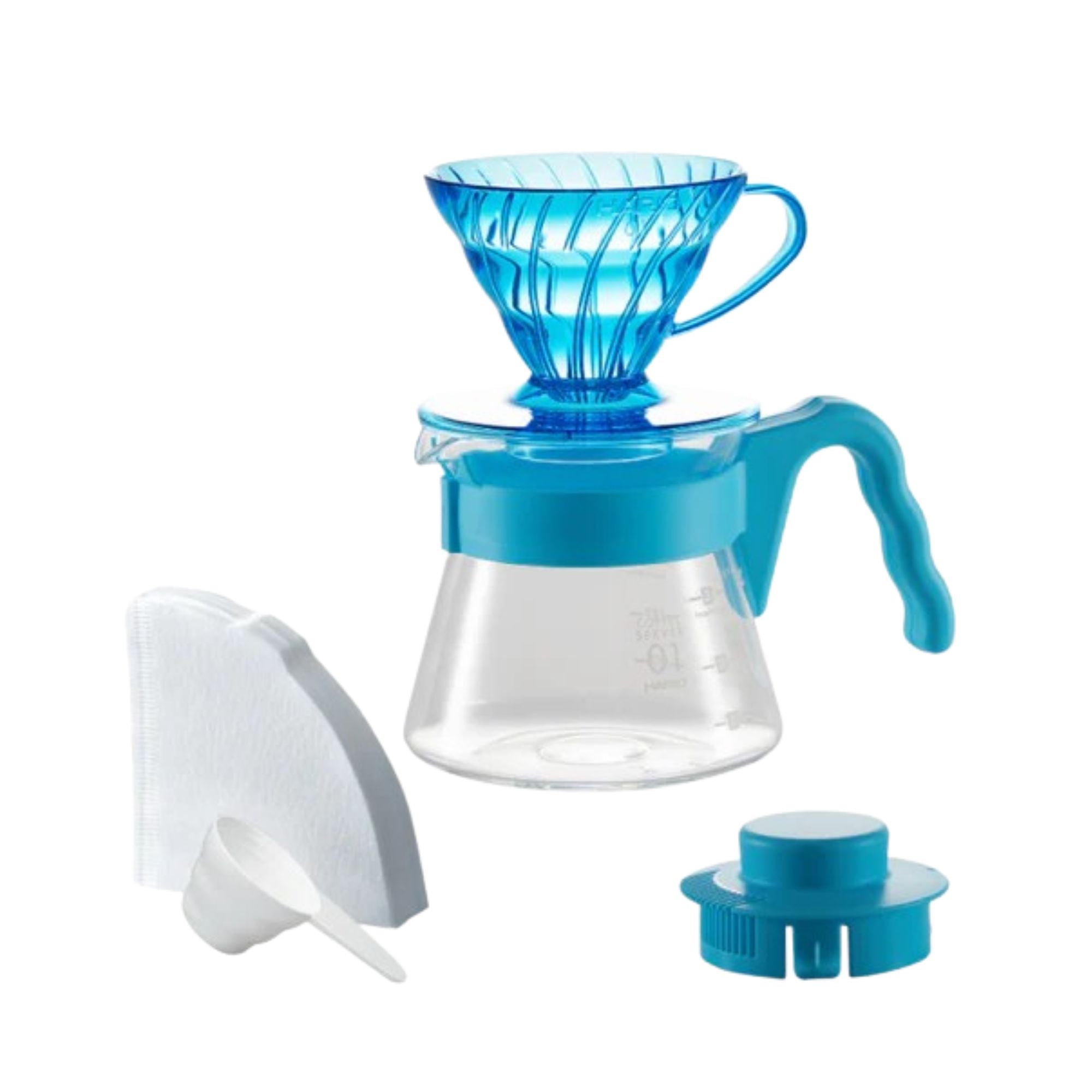 【HARIO】V60 20週年紀念 限量色彩手沖咖啡套裝 Color Brew Set (5色可選) 附40張濾紙 01膠濾杯組合 VCSD-01-20CP