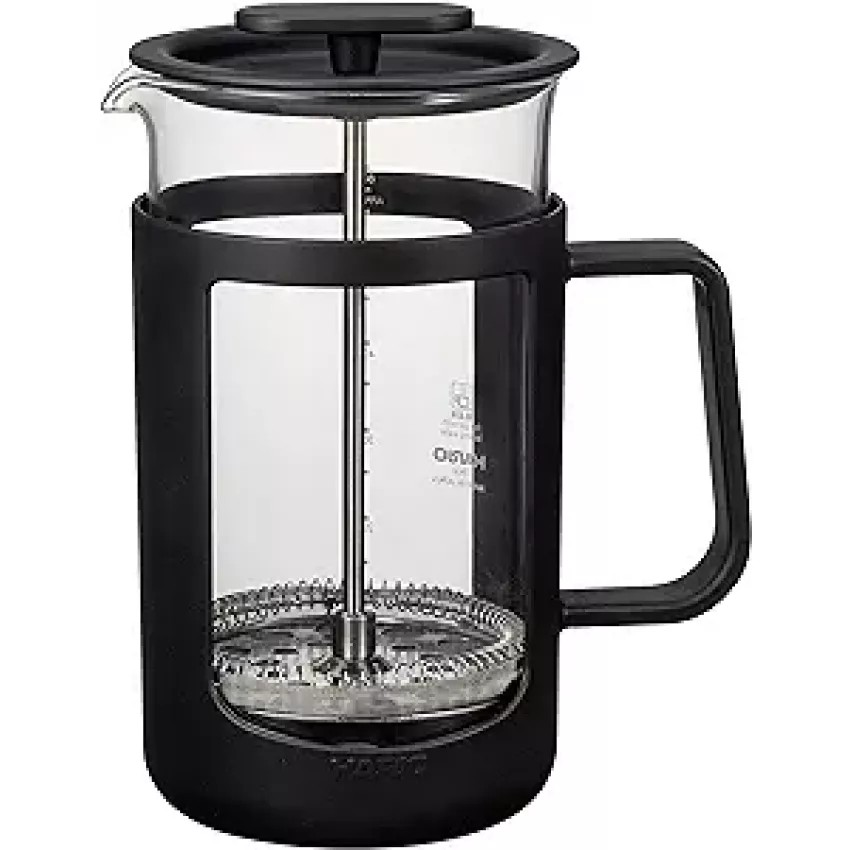【HARIO 】 Cafe Press U 胖胖黑 法式咖啡濾壓壺 French Press 300ml/600ml (1-2杯/2-4杯)