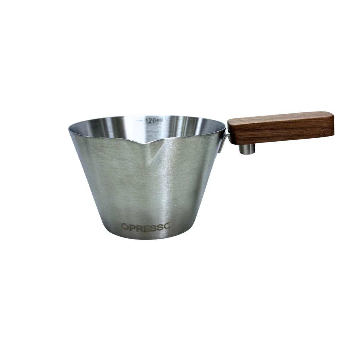 木柄不鏽鋼意式濃縮咖啡量杯 (120ml) Expresso Coffee Cups With Handle,Stainless Steel - 不鏽鋼/白/黑色