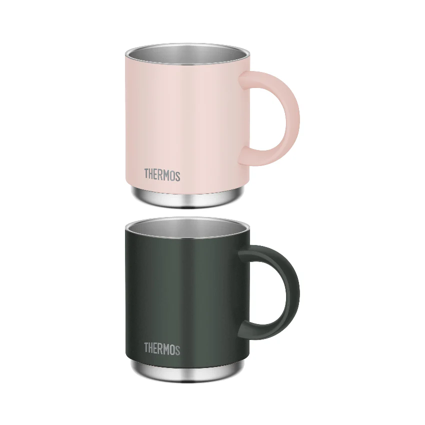 Thermos 膳魔師 | 不銹鋼 真空隔熱保冷保溫杯 350ml (JDS-351) - 森林綠 / 米粉色【平行進口產品】