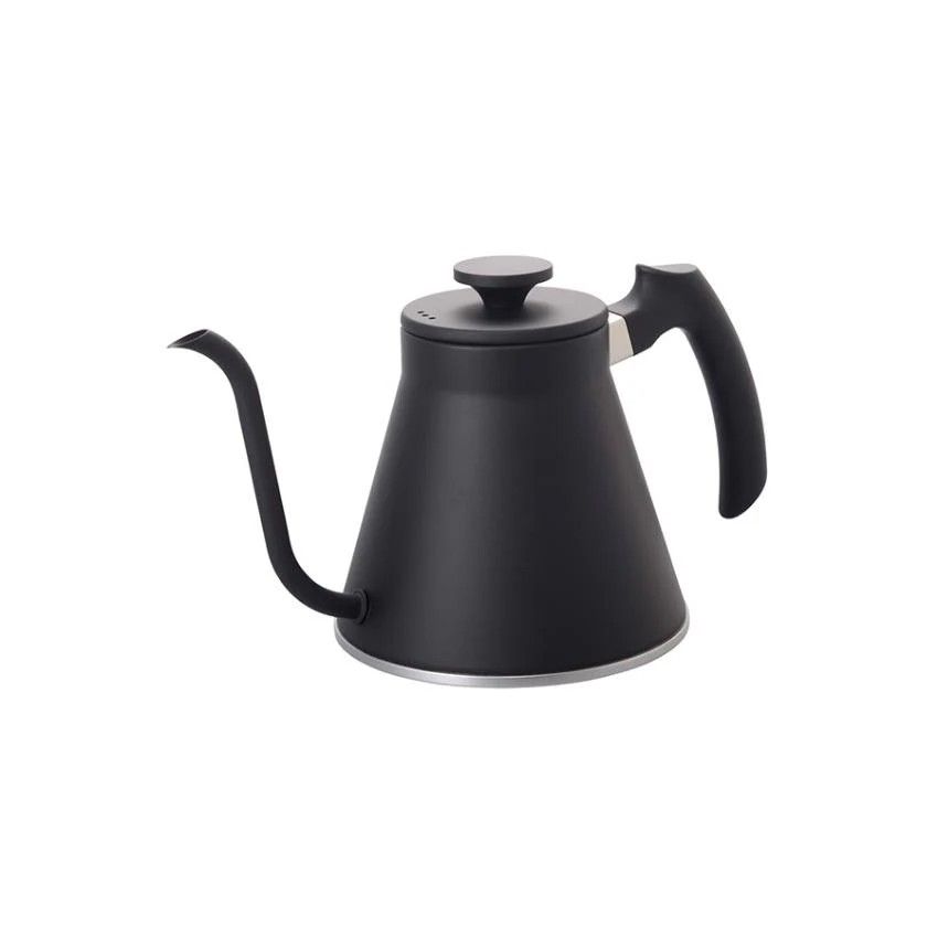 【HARIO】 V60菲特 咖啡手沖壺 細口壺 日本製 (實用800ml｜滿水1200ml) 黑色 VKF-120-MB【平行進口產品】