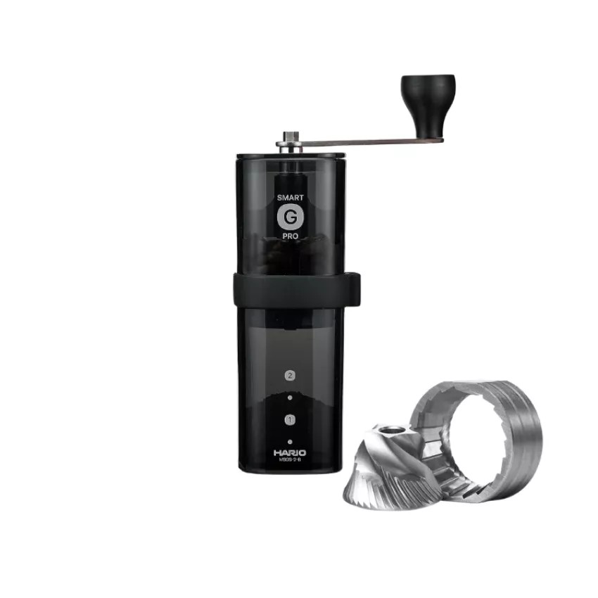 HARIO｜SMART-G Pro 輕巧手搖咖啡磨豆機 24g容量 (不銹鋼磨芯) MSGS-2-B