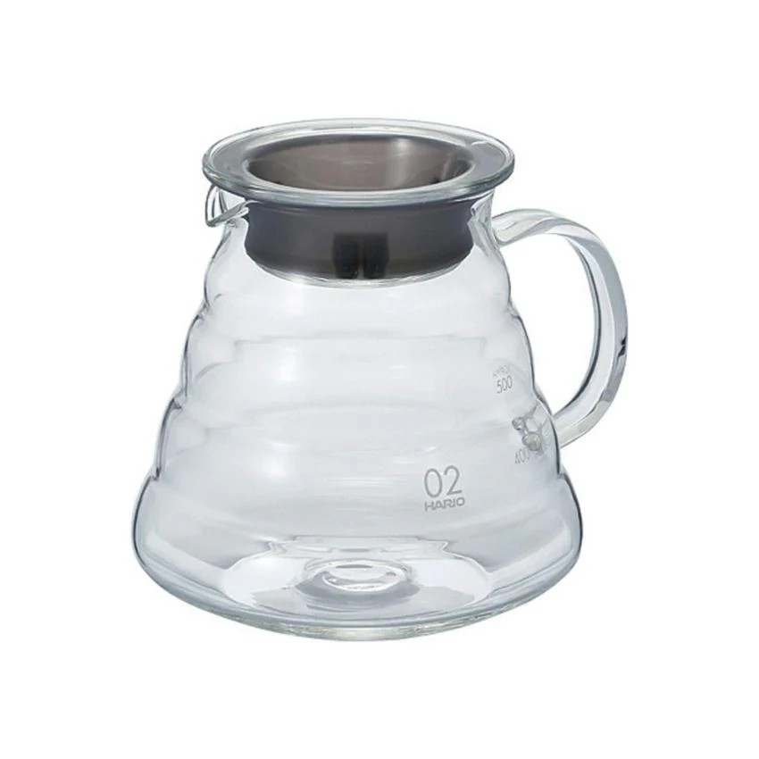HARIO｜V60 02雲朵咖啡壺 玻璃下壺 (600ml, 2-5杯) XGSR-60-TB【平行進口產品】